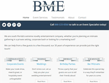 Tablet Screenshot of bme-events.com